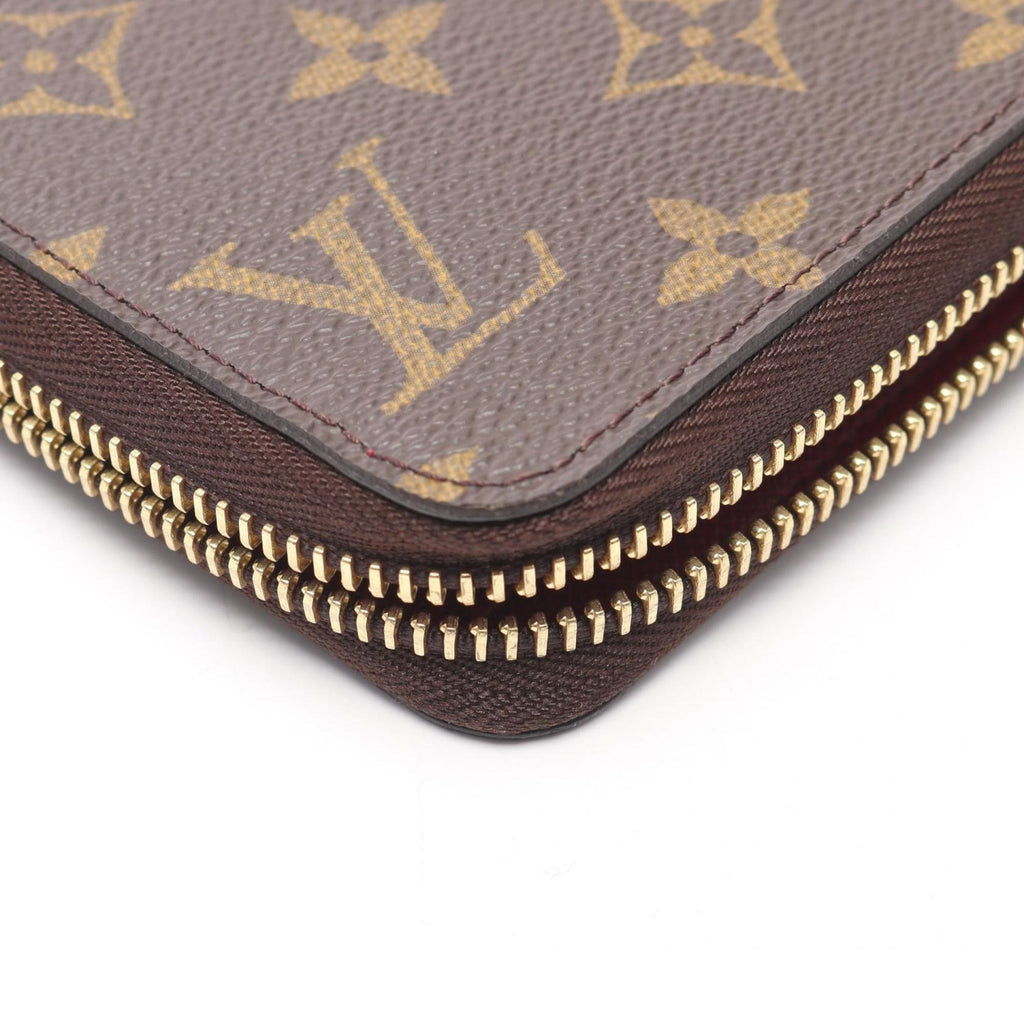 Louis Vuitton Brown Fuchsia Pink Pvc Coated Canvas Leather Long Wallet (Bi-Fold) (Pre-Owned)