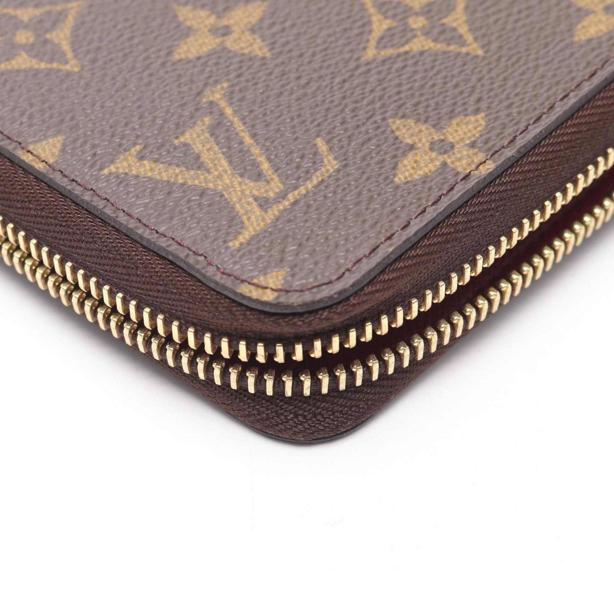 Louis Vuitton Brown Fuchsia Pink Pvc Coated Canvas Leather Long Wallet (Bi-Fold) (Pre-Owned)