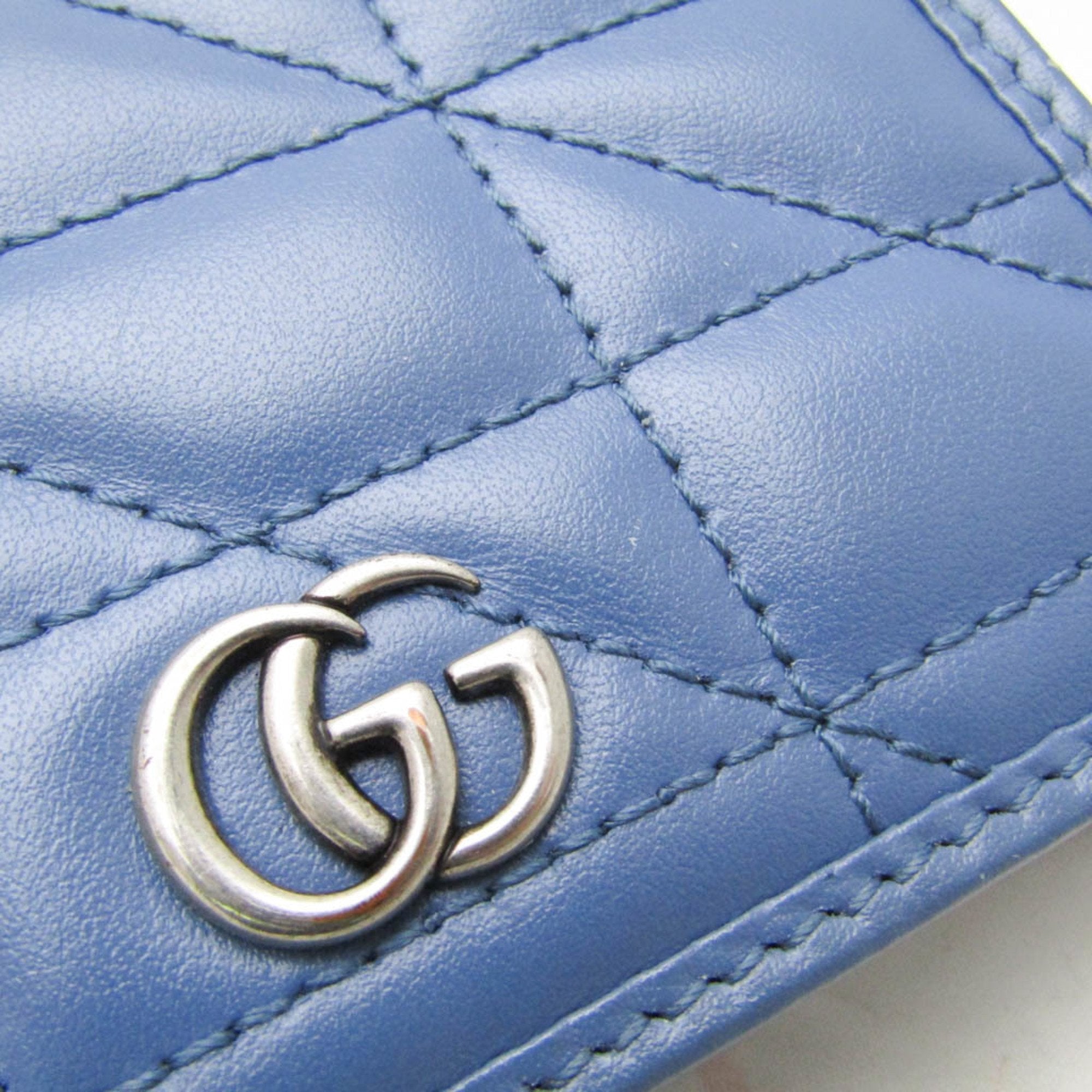 Gucci Blue Leather Wallet (Bi-Fold) (Pre-Owned)