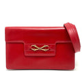 Gucci Red Color Leather Clutch Bag Shoulder Bag (Pre-Owned)
