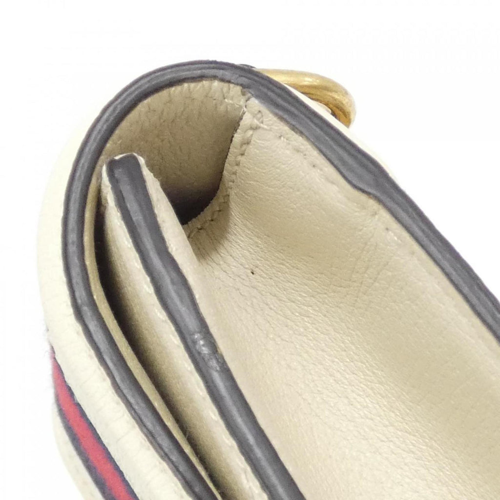 Gucci Multi-Color White Leather Shoulder Bag (Pre-Owned)