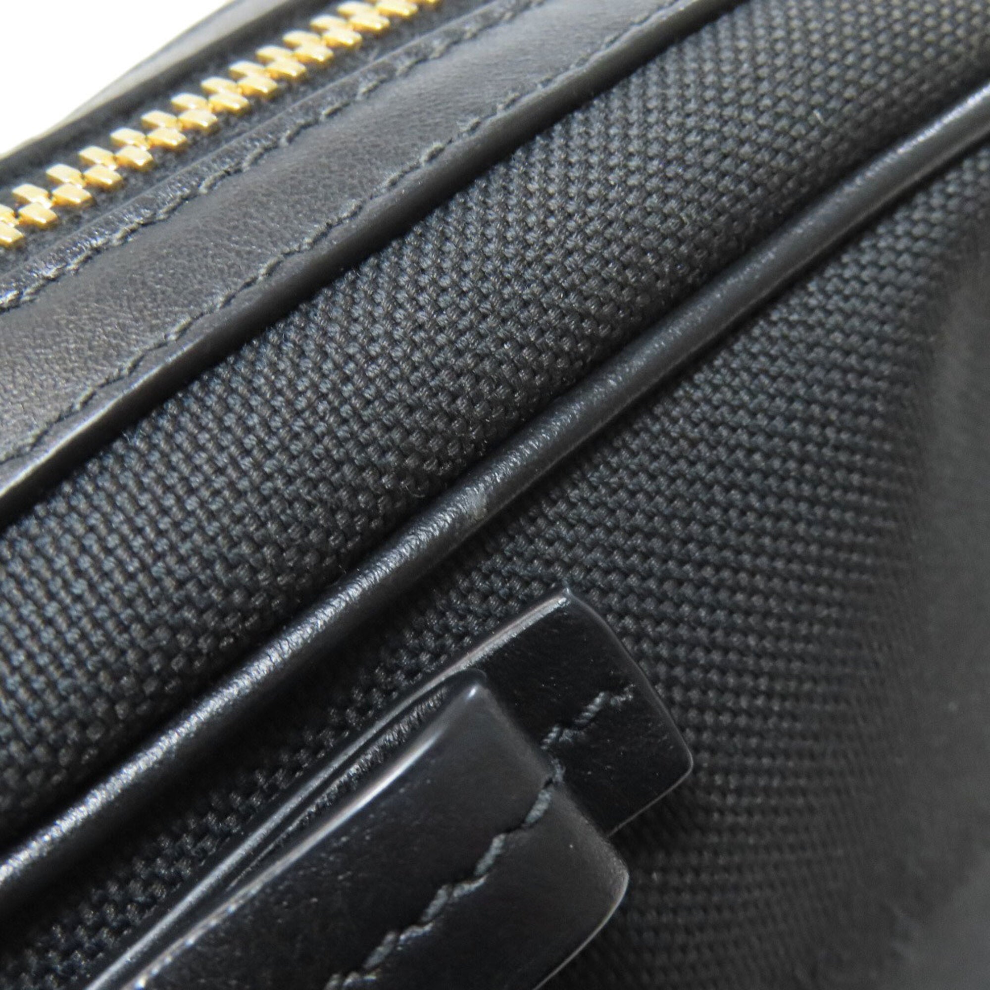 Prada Black Canvas Shoulder Bag (Pre-Owned)