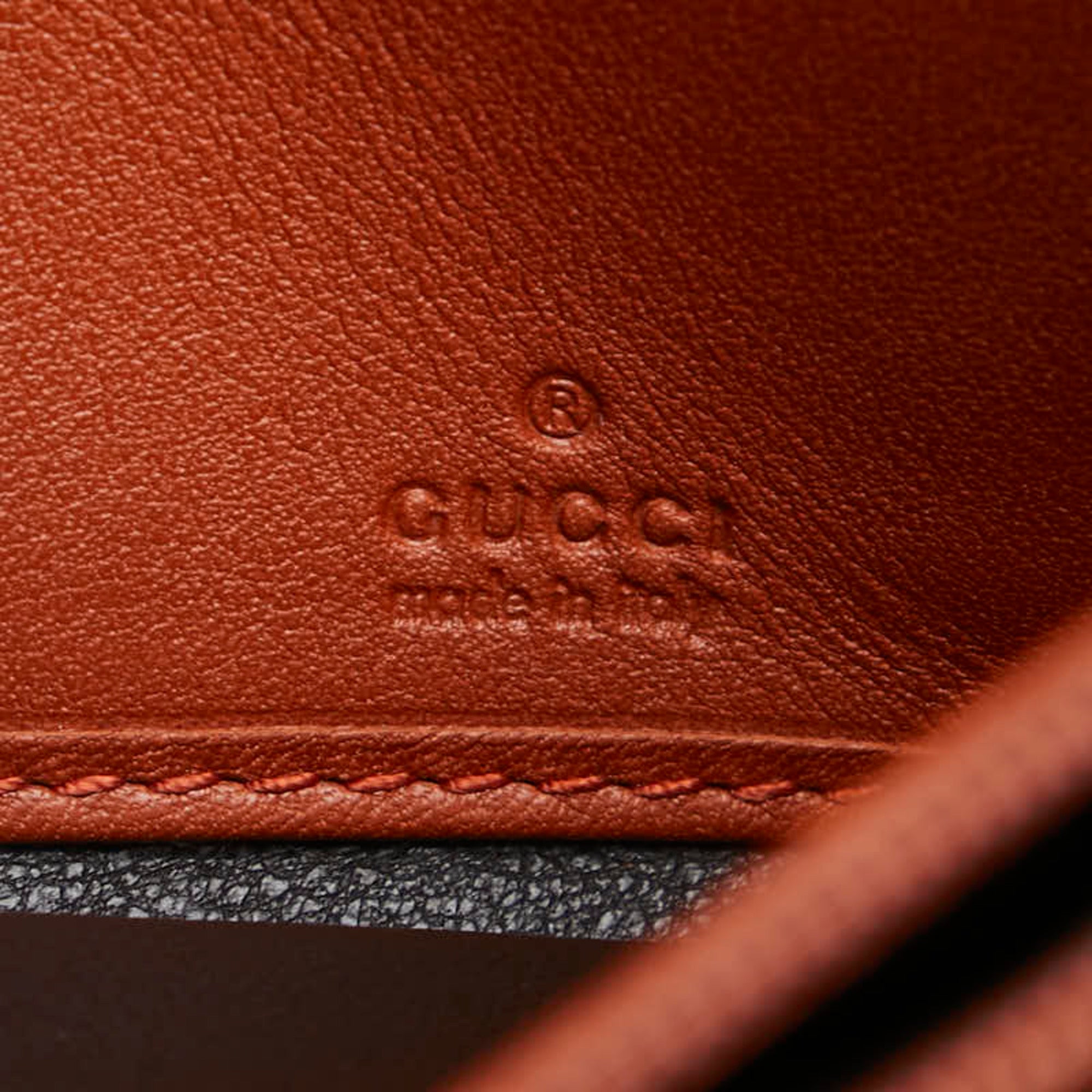 Gucci Beige Brown Gg Canvas Leather Long Wallet (Bi-Fold) (Pre-Owned)