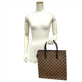 Louis Vuitton Damier Brown Damier Canvas Ebene Leather Handbag (Pre-Owned)
