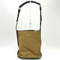 Gucci Beige Leather Canvas Shoulder Bag (Pre-Owned)