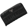 Prada Black Leather Long Wallet (Bi-Fold) (Pre-Owned)