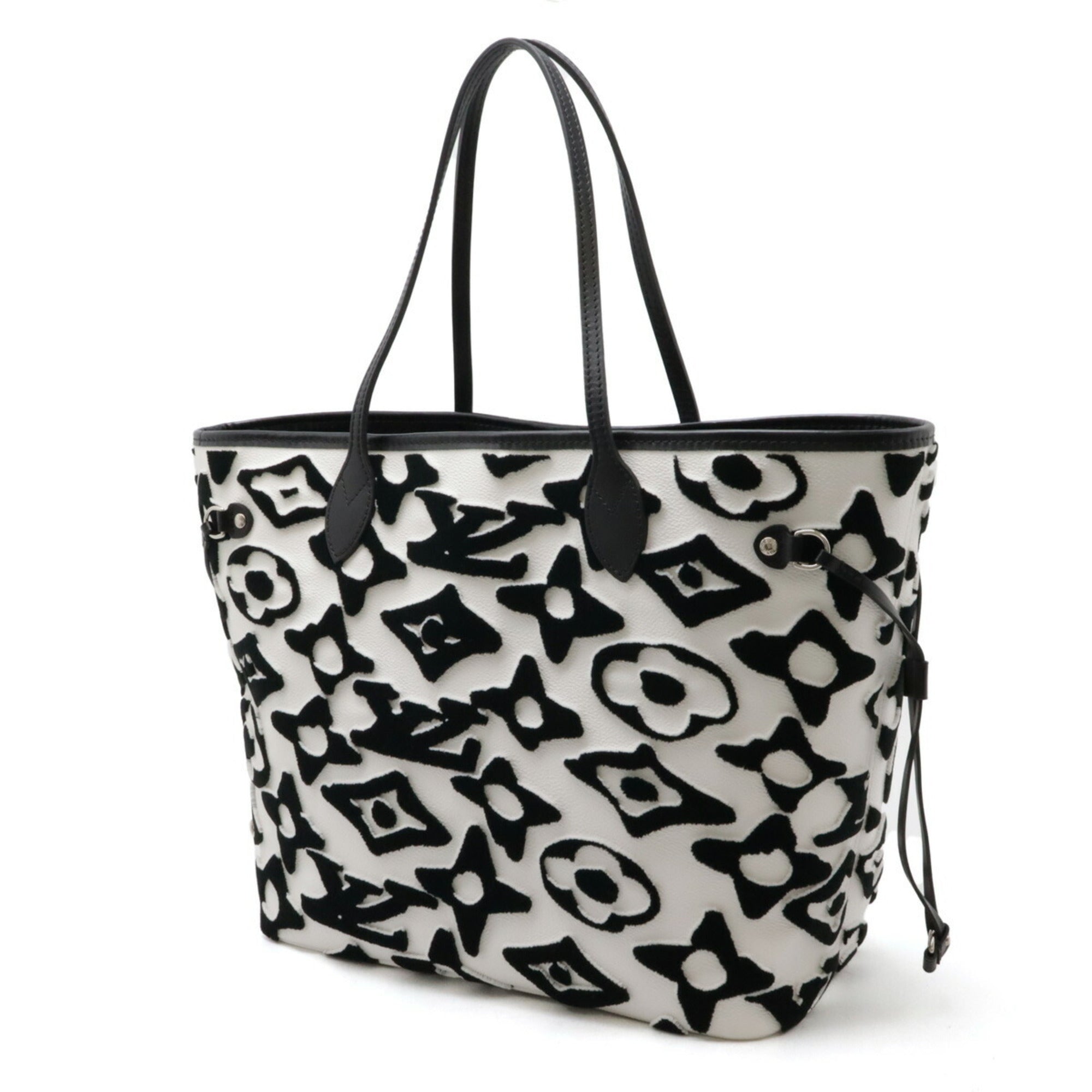 Louis Vuitton Black Monogram White Monogram Pouch Shoulder Bag Tote Bag (Pre-Owned)