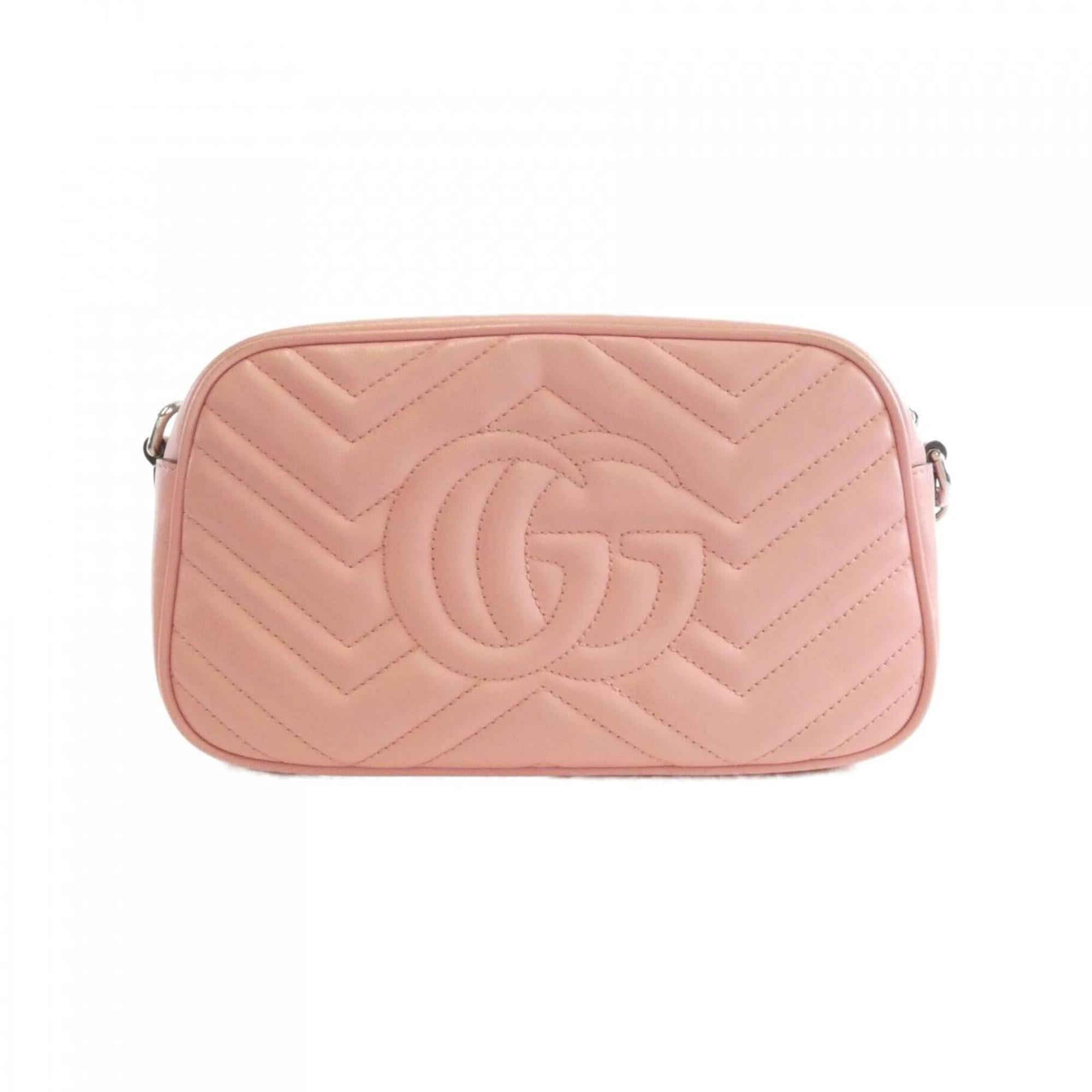Gucci Pink Leather Shoulder Bag (Pre-Owned)