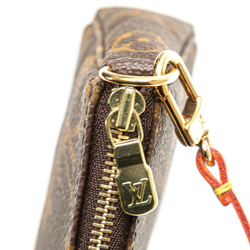 Louis Vuitton Brown Pvc Leather Handbag Pochette (Pre-Owned)