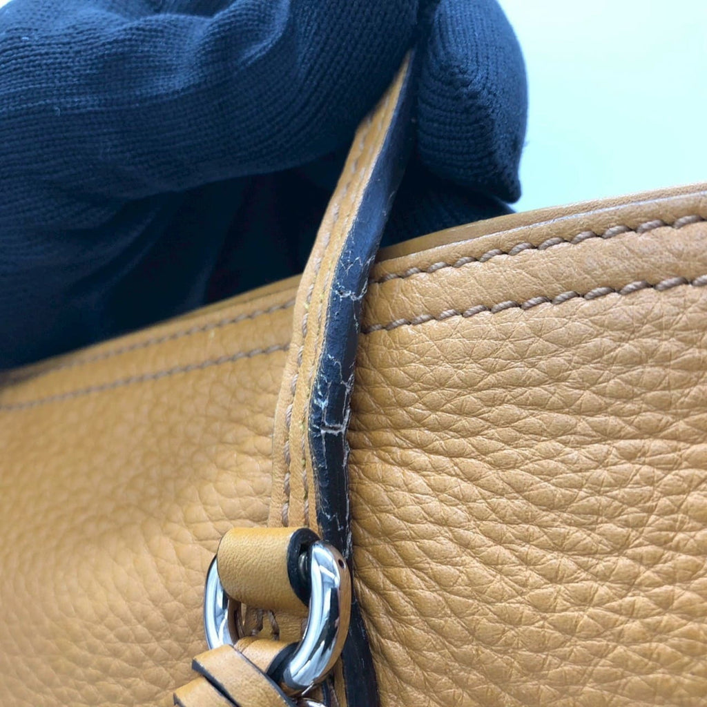 Gucci Yellow Leather Tote Bag (Pre-Owned)