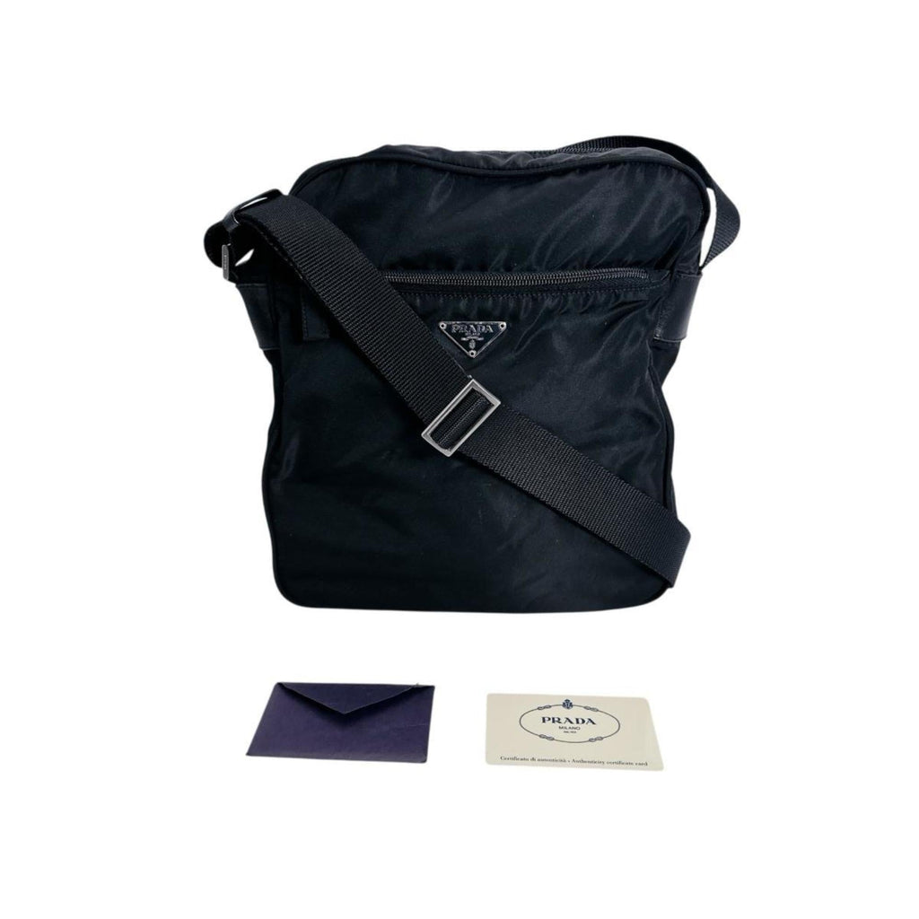 Prada Black Nylon Shoulder Bag Sling Bag (Pre-Owned)