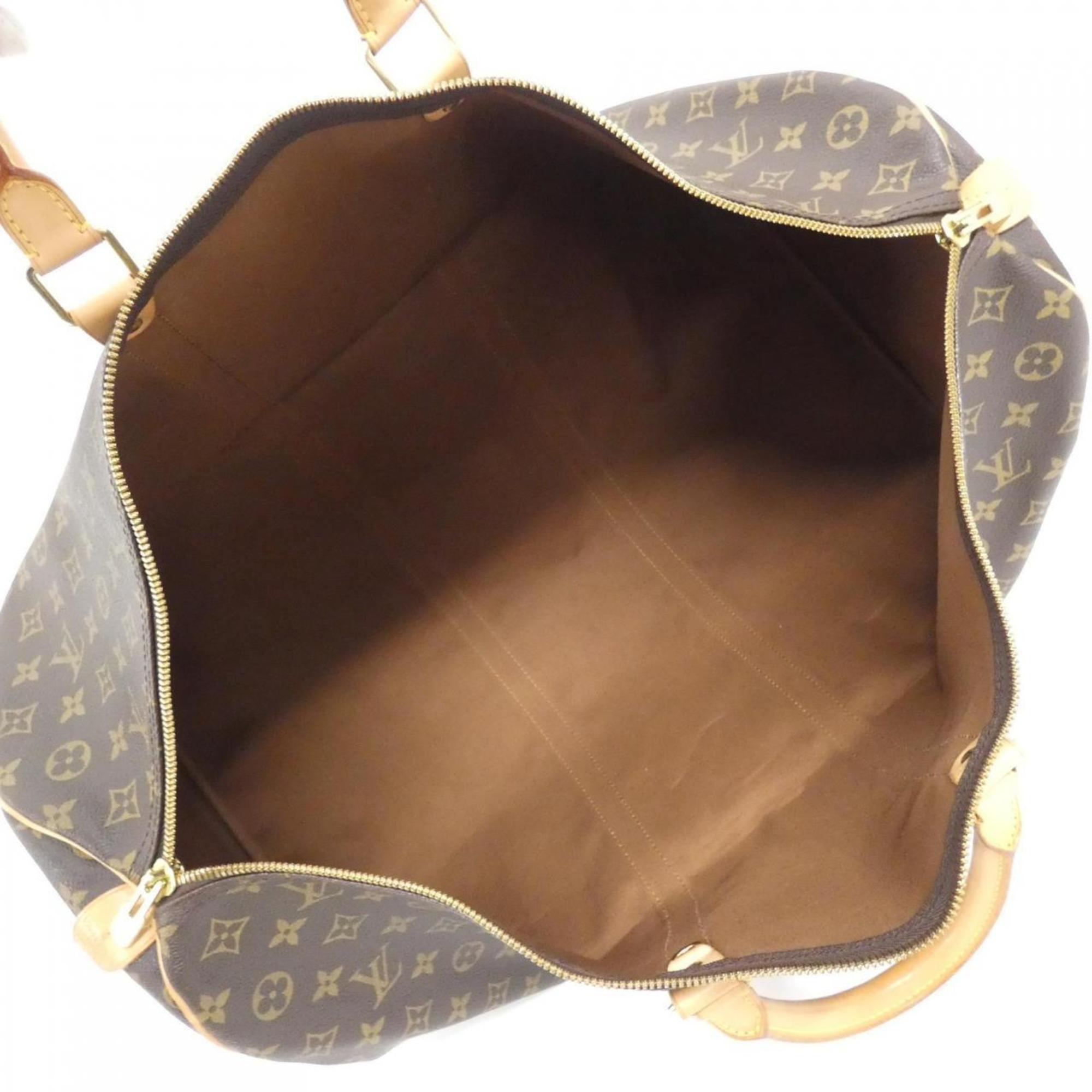 Louis Vuitton Monogram Marron Coated Canvas Boston Bag (Pre-Owned)