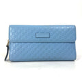 Gucci Light Blue Leather Long Wallet (Bi-Fold) (Pre-Owned)