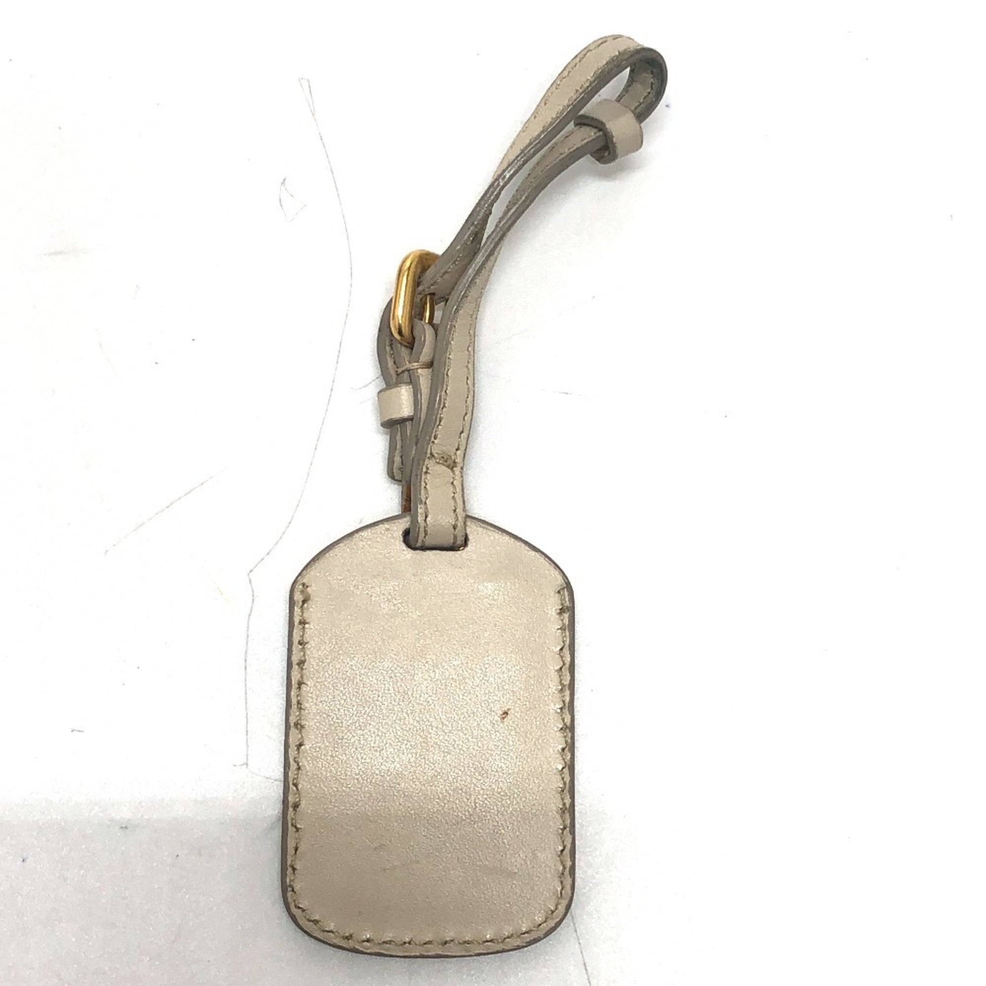 Prada Beige Canvas Leather Shoulder Bag (Pre-Owned)