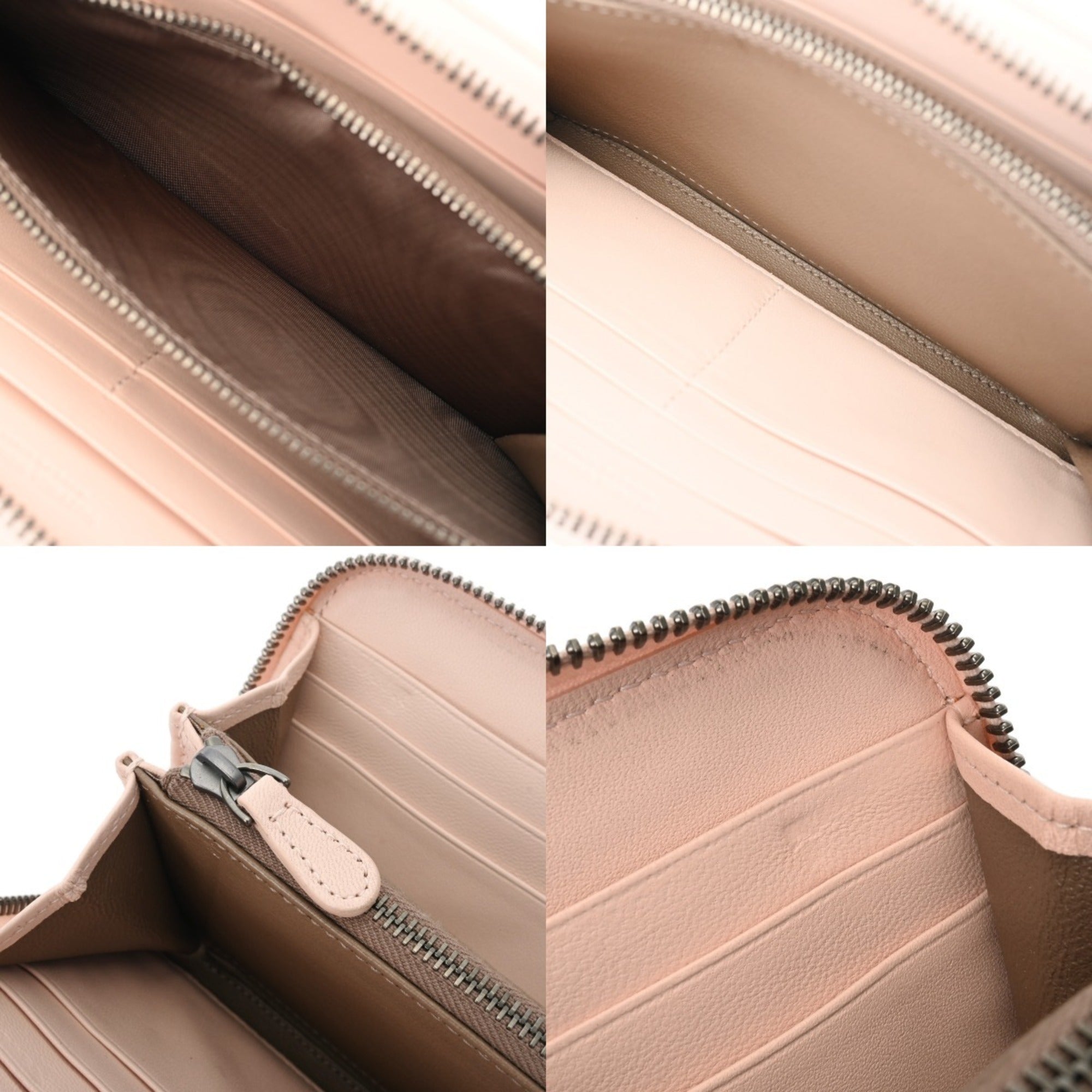 Bottega Veneta Baby Pink Leather Long Wallet (Bi-Fold) (Pre-Owned)