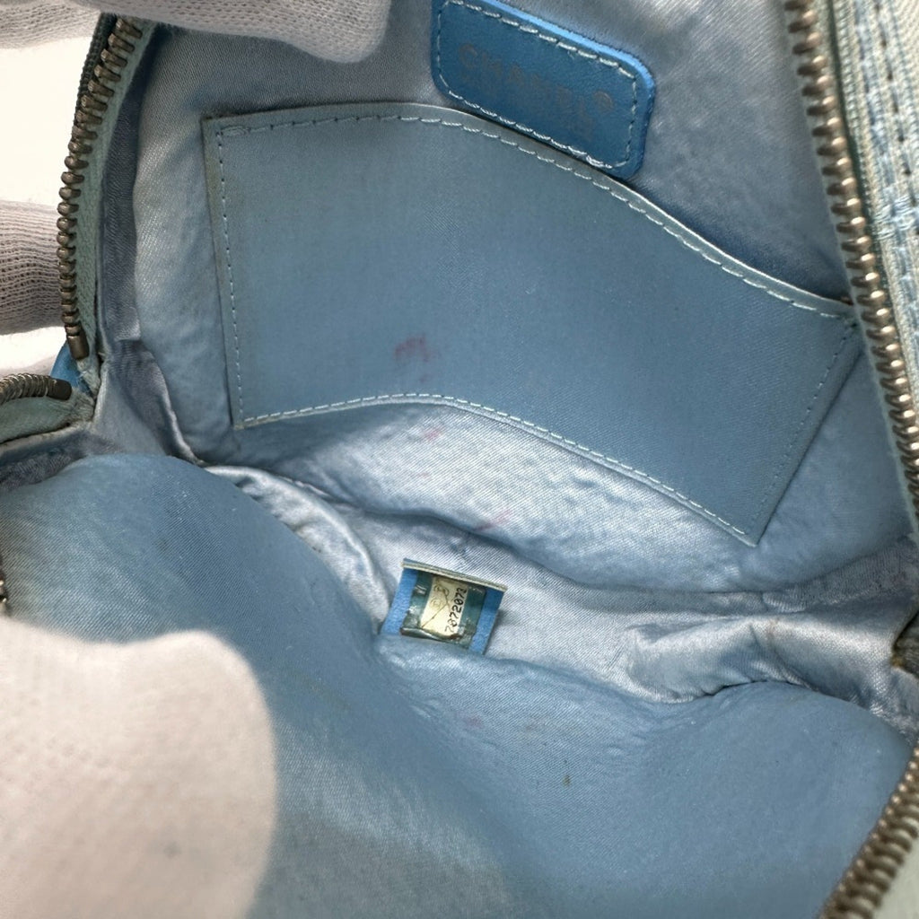 Chanel Blue Nylon Pouch (Pre-Owned)