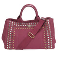 Prada Wine Canvas Tote Bag (Pre-Owned)