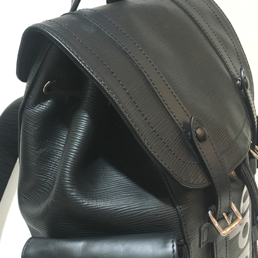 Louis Vuitton Black Leather Backpack (Pre-Owned)