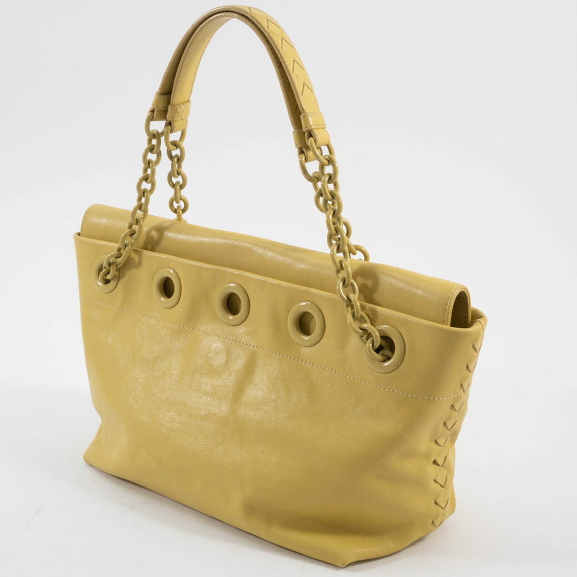 Bottega Veneta Yellow Leather Handbag (Pre-Owned)