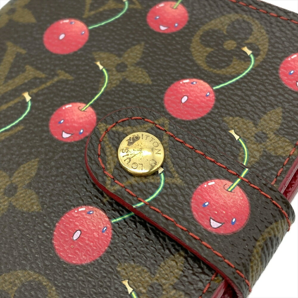 Louis Vuitton Brown Monogram Cherry Leather Wallet (Bi-Fold) (Pre-Owned)