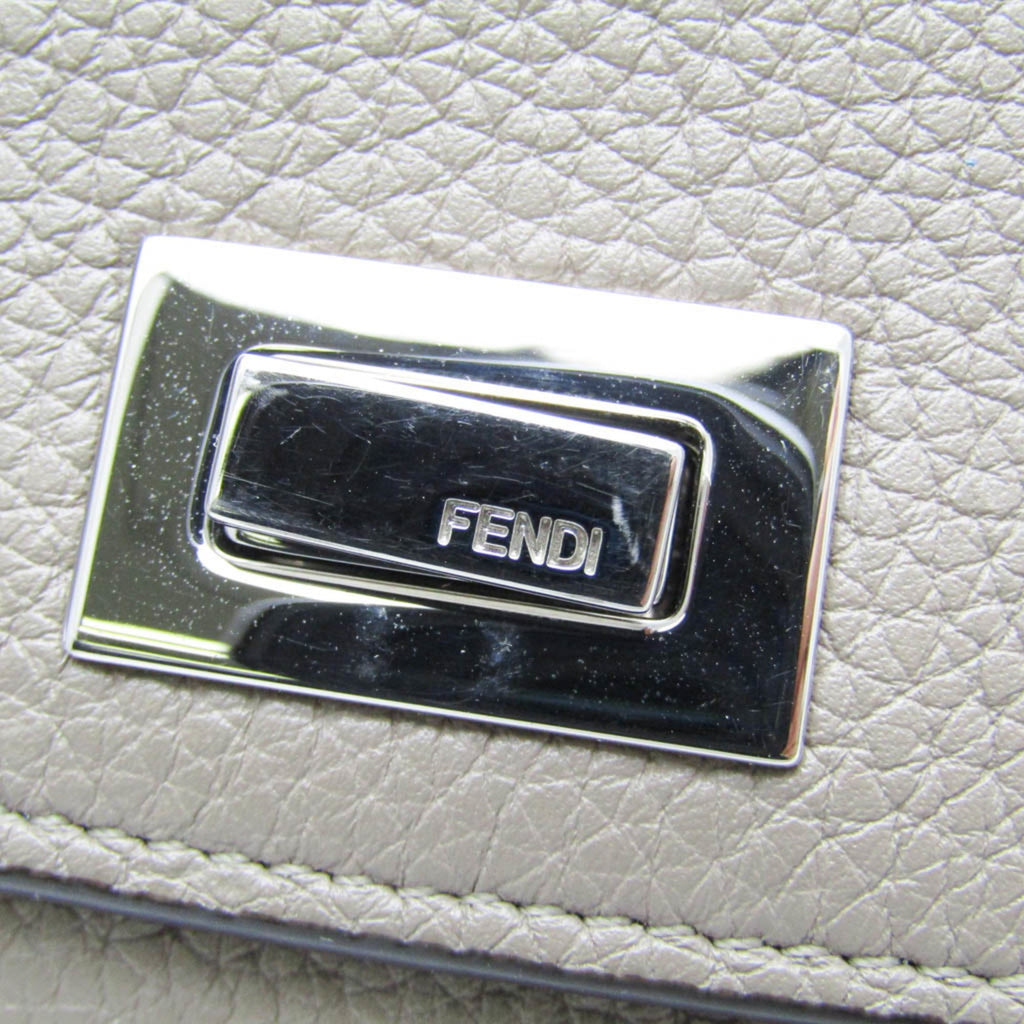 Fendi Beige Leather Long Wallet (Bi-Fold) (Pre-Owned)
