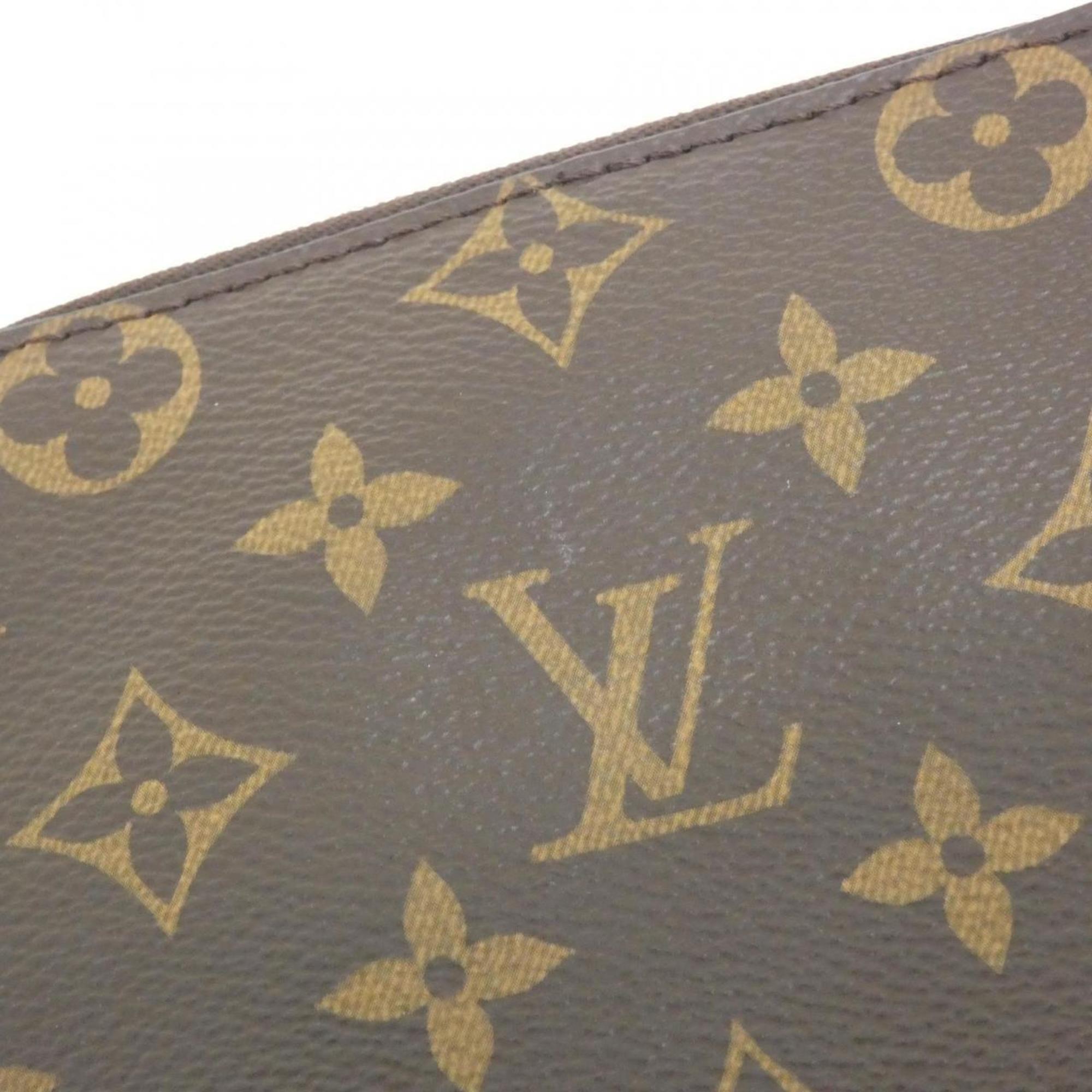 Louis Vuitton Marron Coated Canvas Shoulder Bag (Pre-Owned)