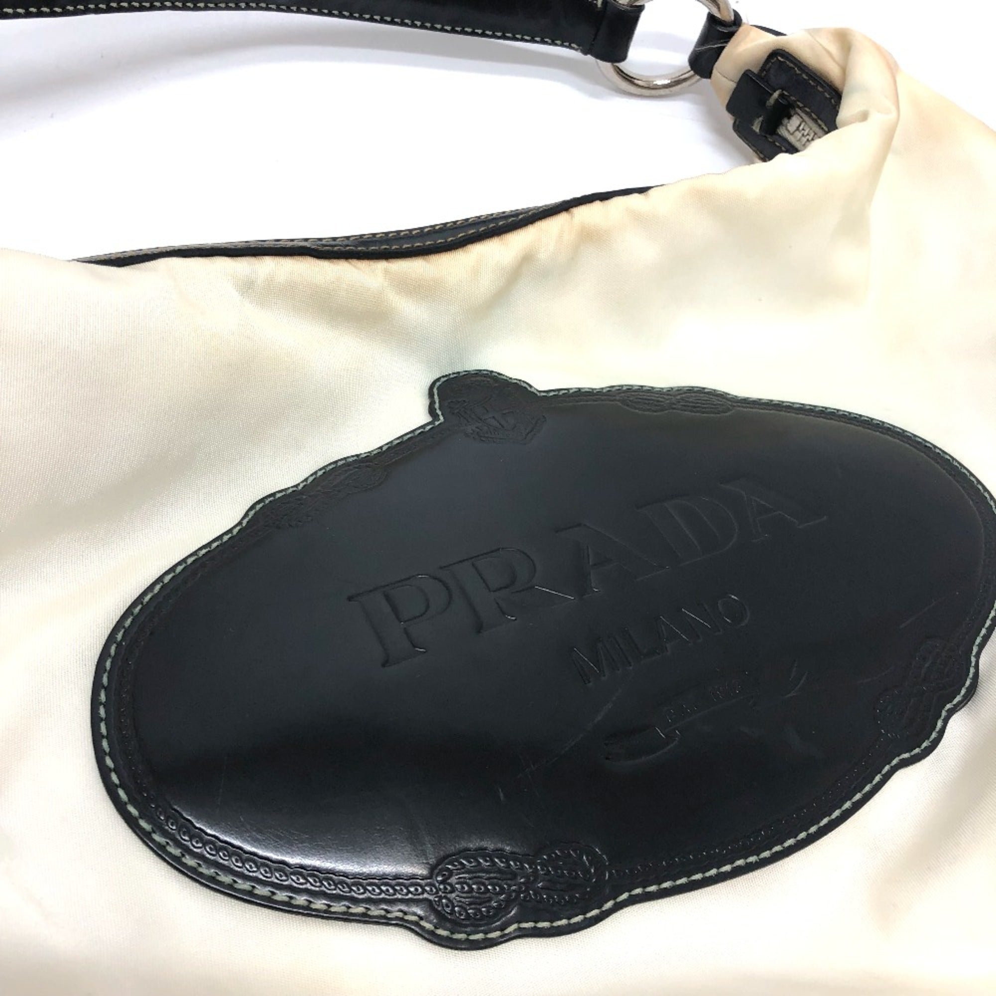 Prada White Cloth Shoulder Bag (Pre-Owned)