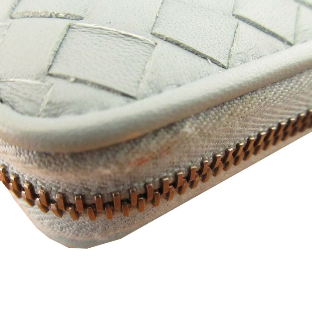 Bottega Veneta Light Blue Leather Long Wallet (Bi-Fold) (Pre-Owned)