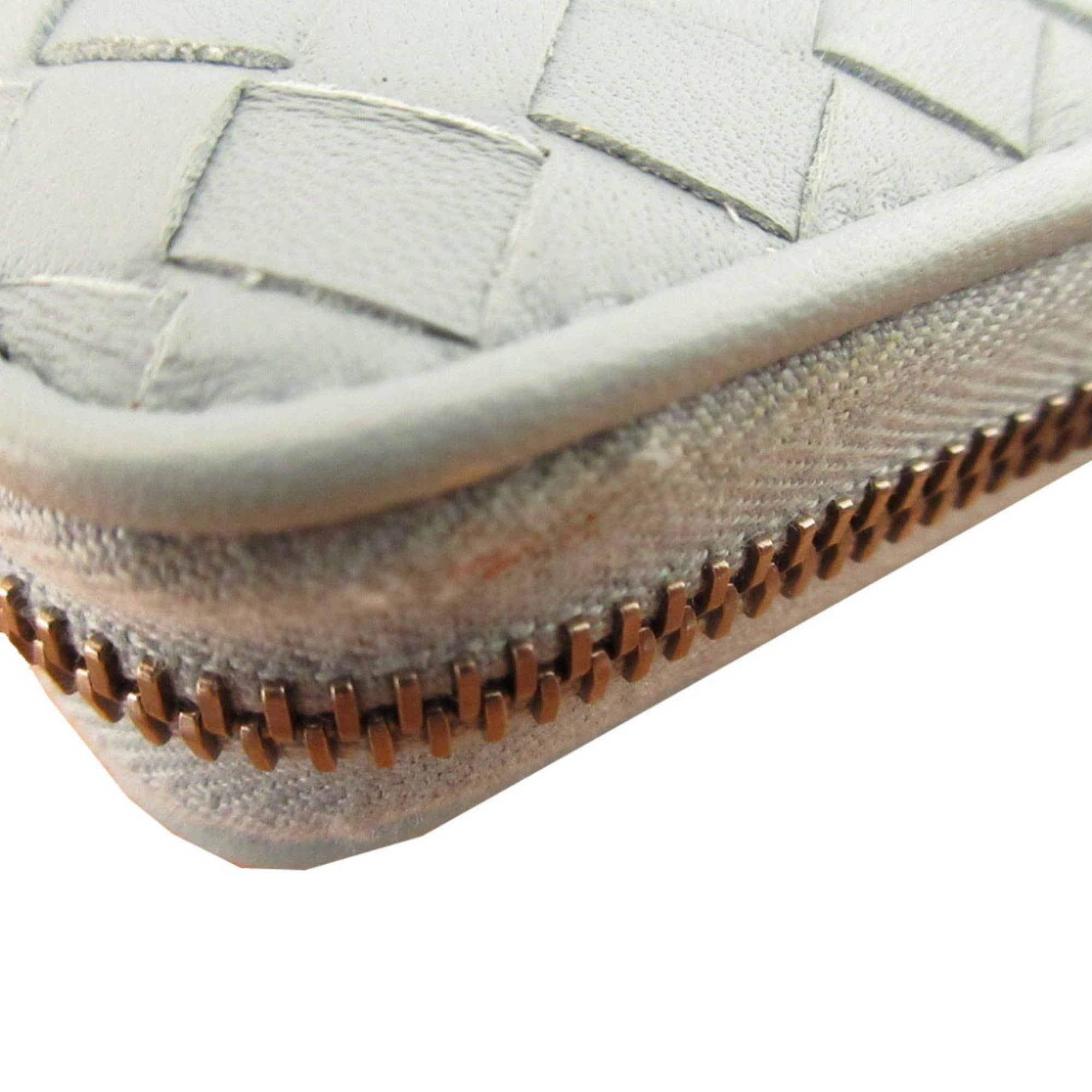 Bottega Veneta Light Blue Leather Long Wallet (Bi-Fold) (Pre-Owned)