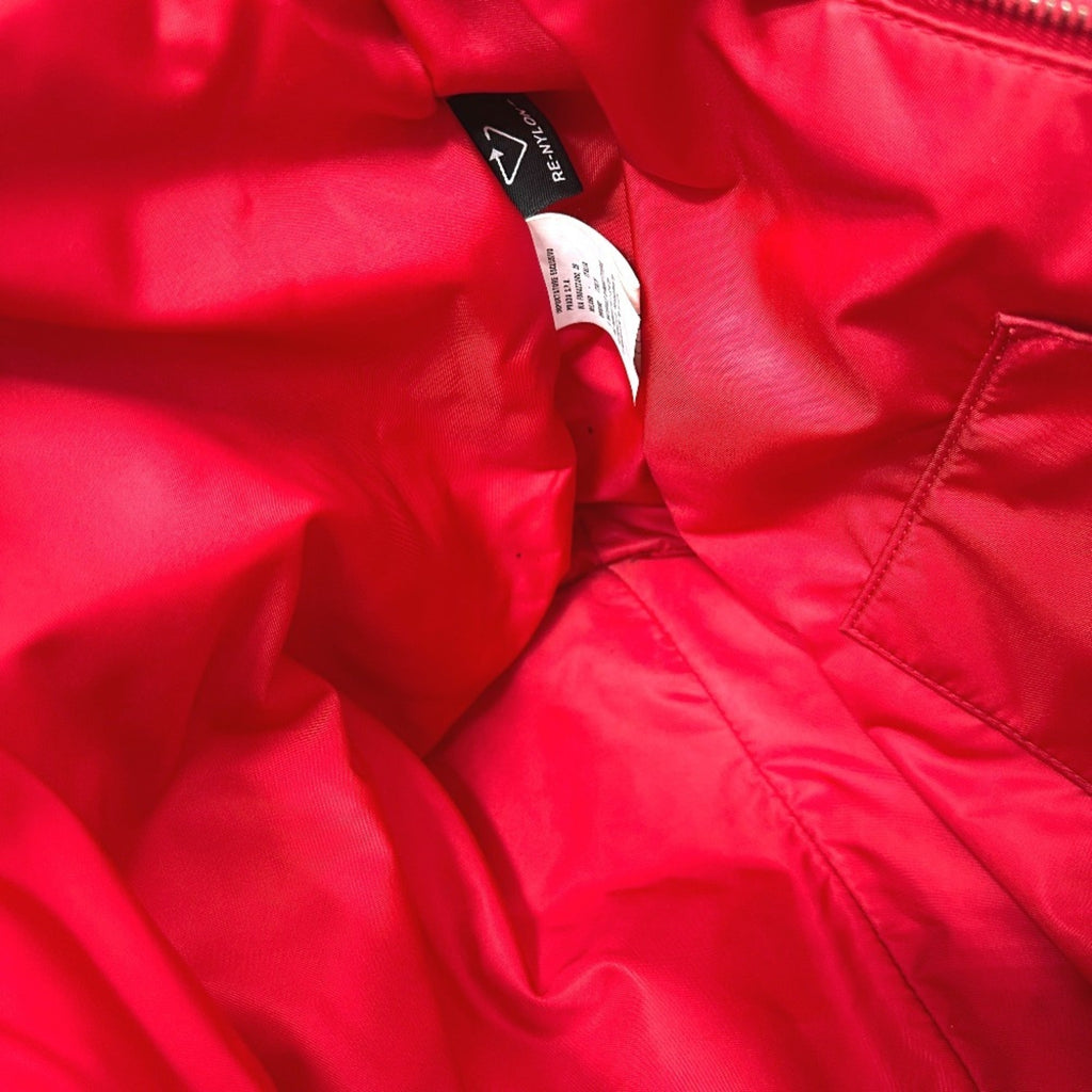 Prada Red Color Nylon Tote Bag (Pre-Owned)