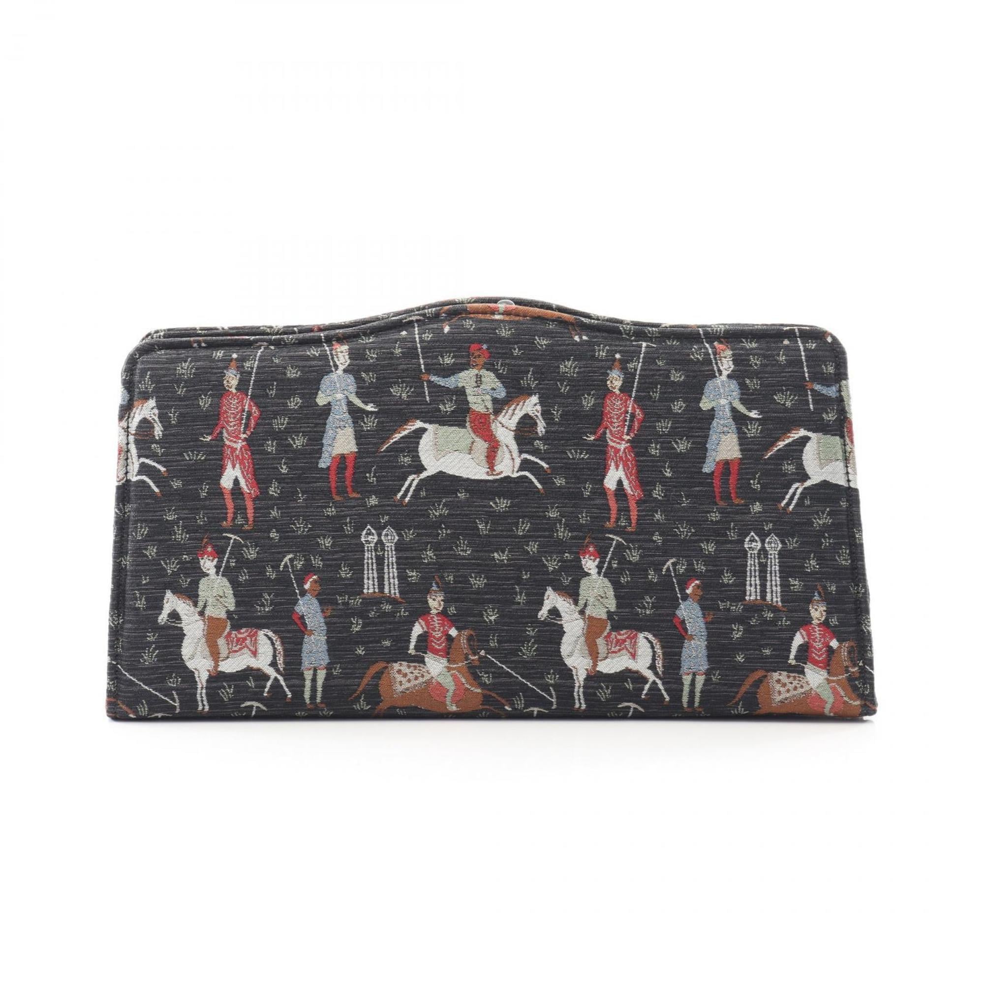 Gucci Black Multi-Color Canvas Clutch Bag (Pre-Owned)