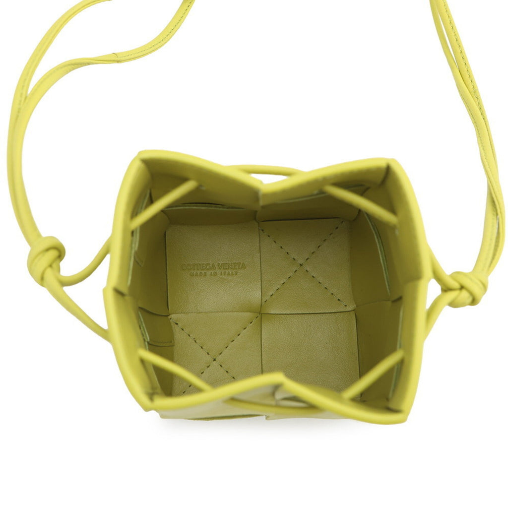 Bottega Veneta Yellow Leather Handbag Shoulder Bag (Pre-Owned)