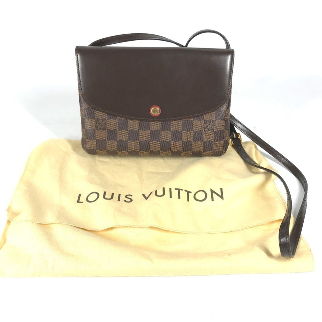 Louis Vuitton Brown Ebene Damier Canvas Pochette Shoulder Bag (Pre-Owned)