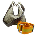 Gucci Beige Brown Orange Gg Supreme Leather Shoulder Bag (Pre-Owned)