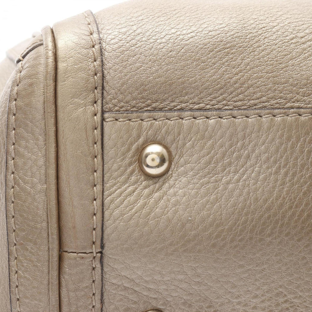 Gucci Gold Leather Tote Bag (Pre-Owned)