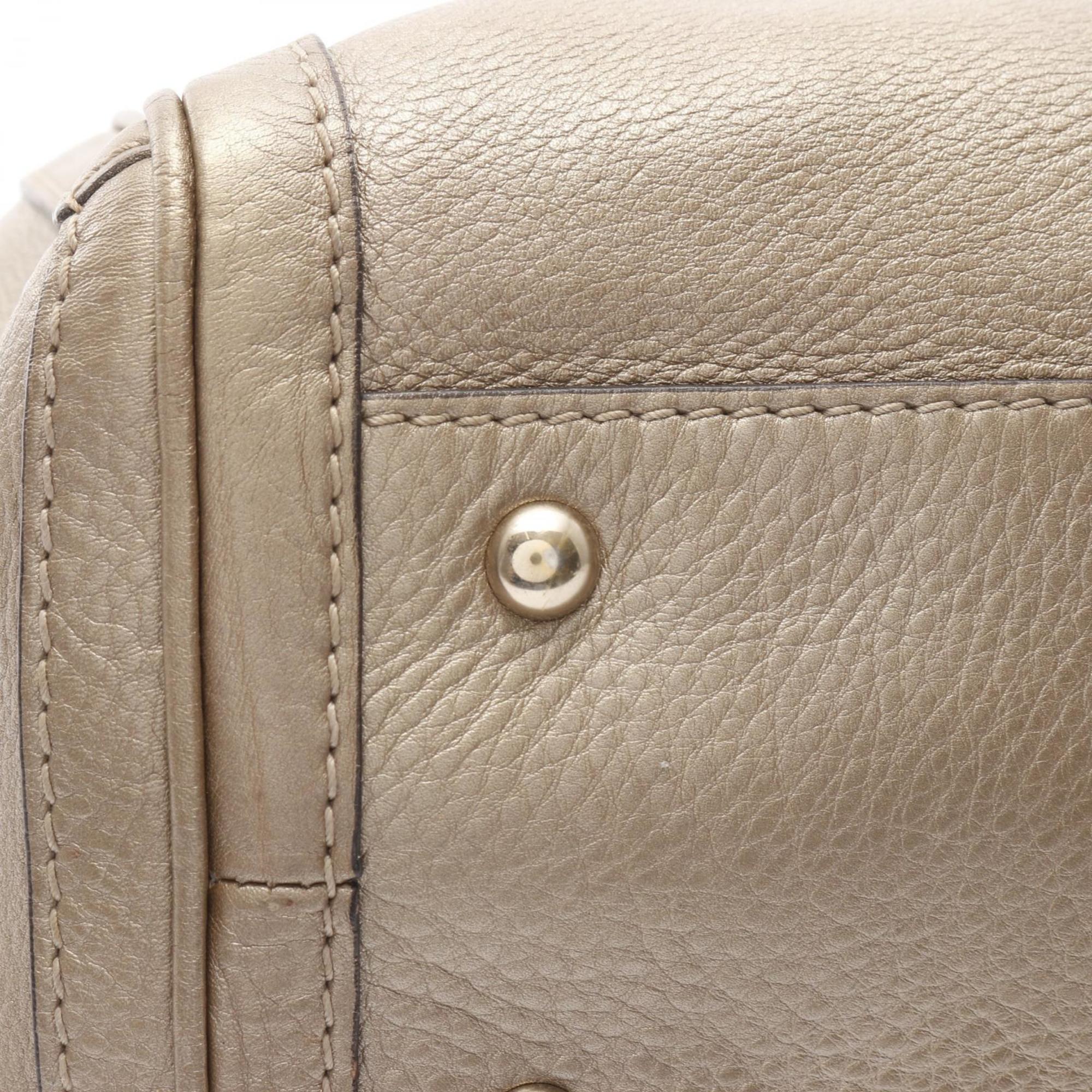 Gucci Gold Leather Tote Bag (Pre-Owned)