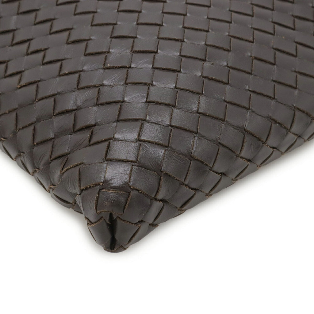 Bottega Veneta Brown Dark Brown Intrecciato Shoulder Bag (Pre-Owned)