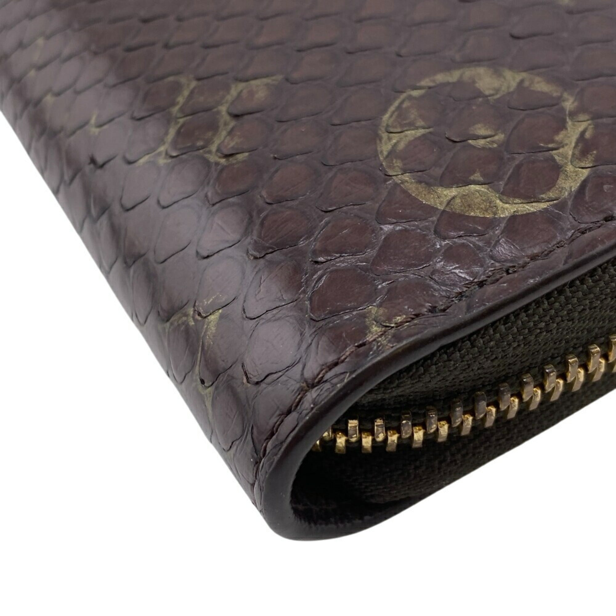 Louis Vuitton Exotic Brown Monogram Monogram Long Wallet (Bi-Fold) (Pre-Owned)