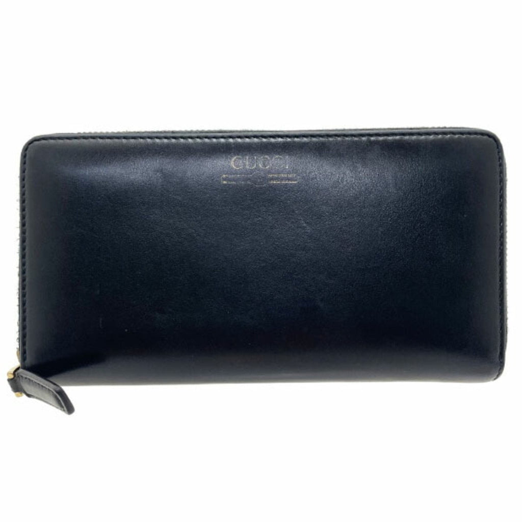 Gucci Black Leather Long Wallet (Bi-Fold) (Pre-Owned)