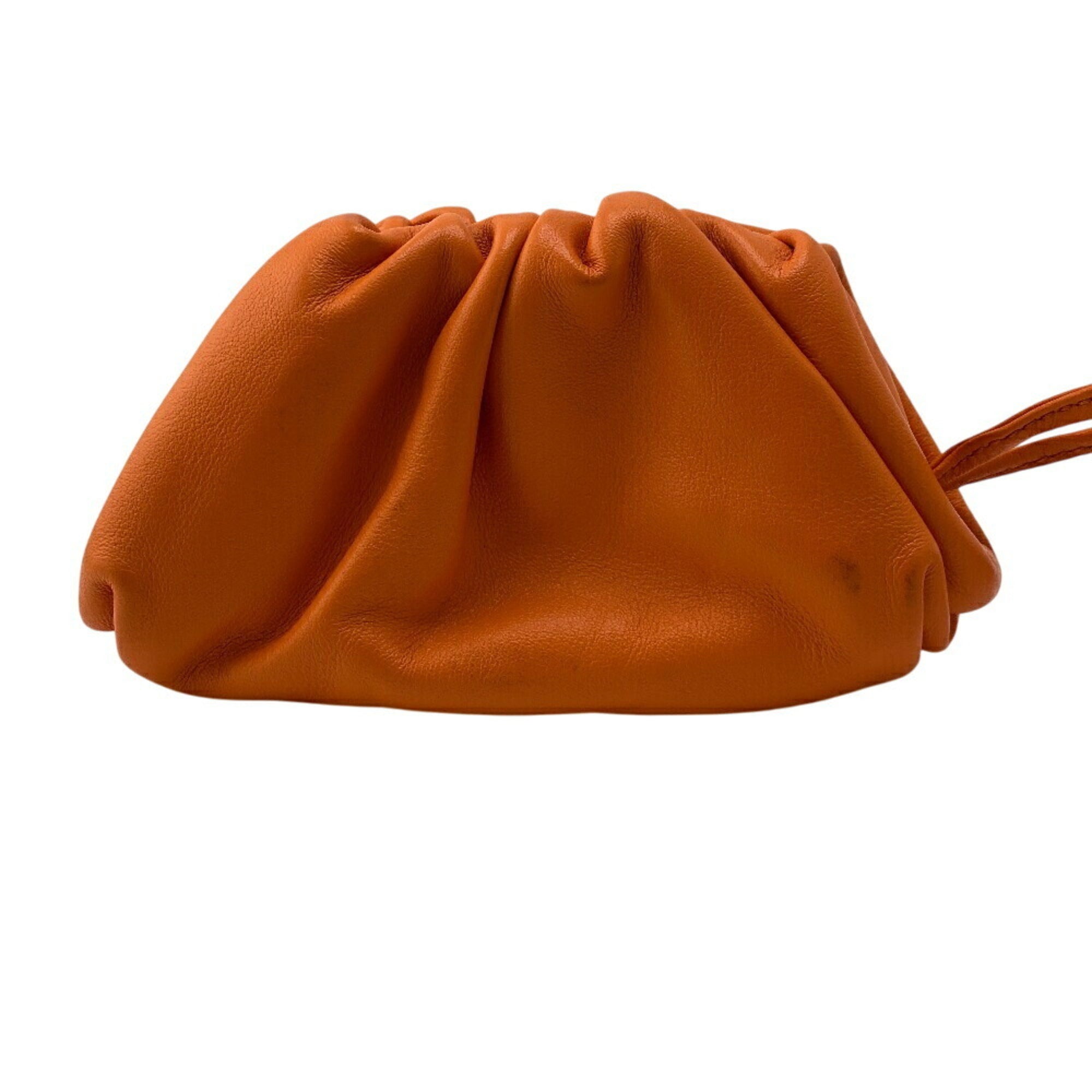 Bottega Veneta Orange Leather Coin Purse/Coin Case (Pre-Owned)