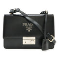 Prada Black Nero Leather Clutch Bag Shoulder Bag (Pre-Owned)