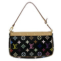 Louis Vuitton Multi-Color Noir Monogram Multicolore Handbag Pochette (Pre-Owned)