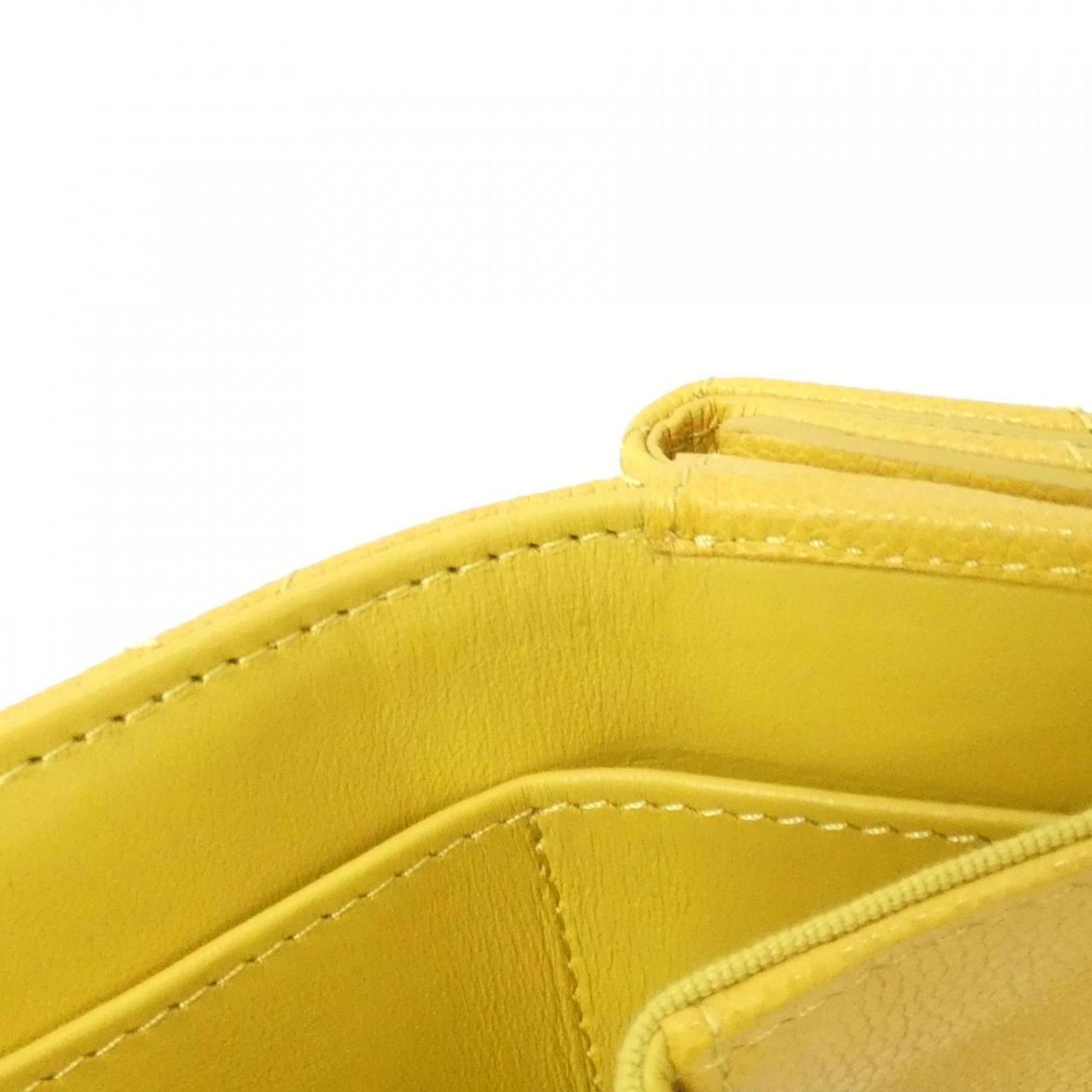 Chanel Dark Yellow Grained Calfskin Wallet (Bi-Fold) (Pre-Owned)