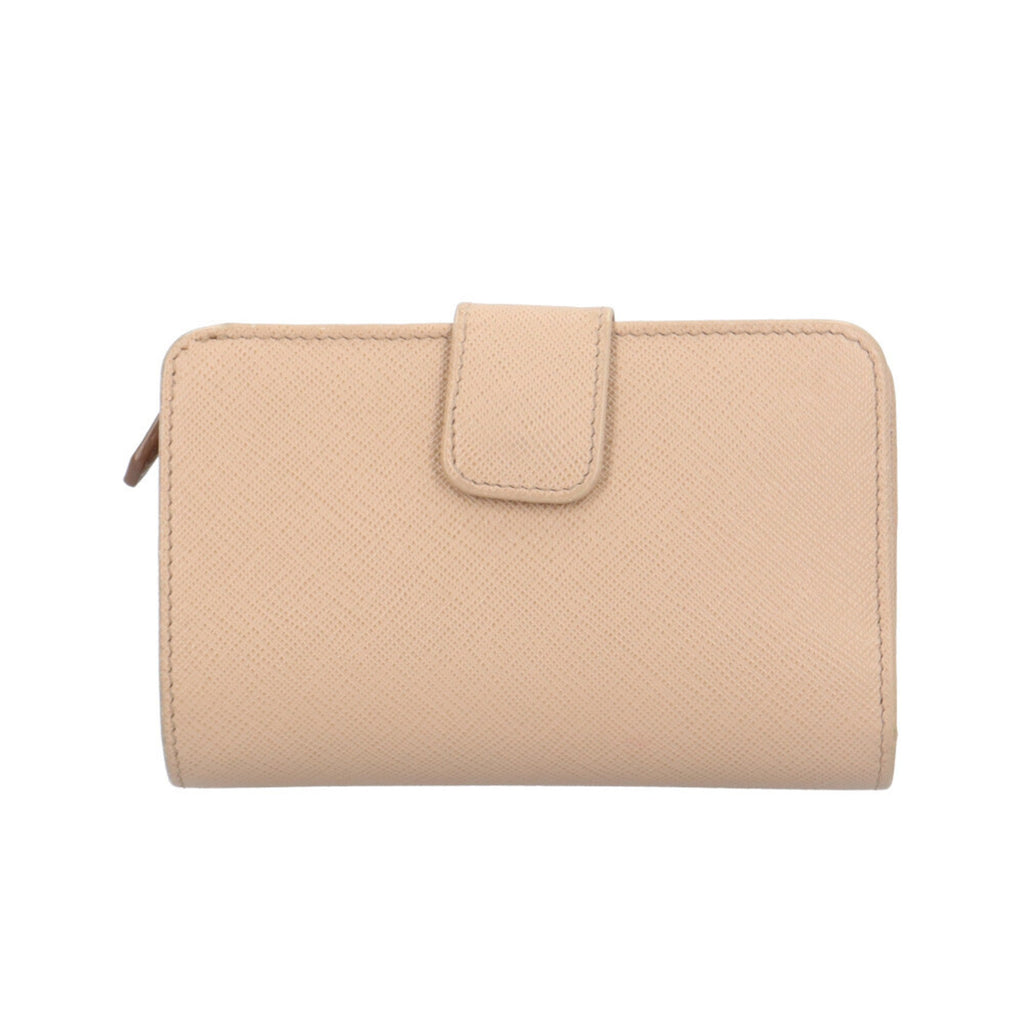 Prada Beige Leather Wallet (Bi-Fold) (Pre-Owned)