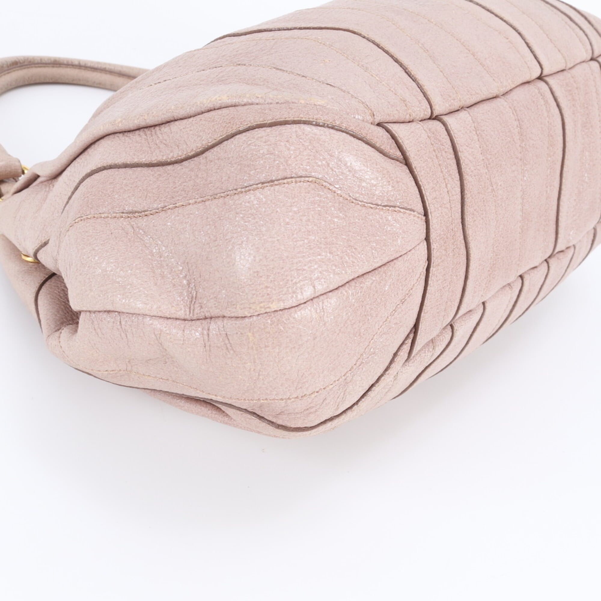 Prada Pink Leather Handbag Tote Bag (Pre-Owned)