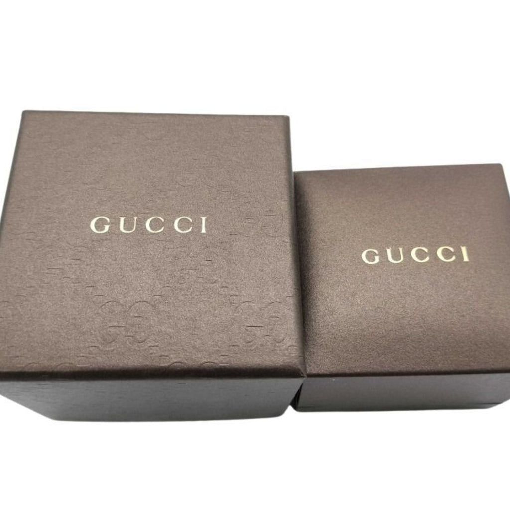 Gucci Icon Gold Black Ceramic Band Ring (Pre-Owned)