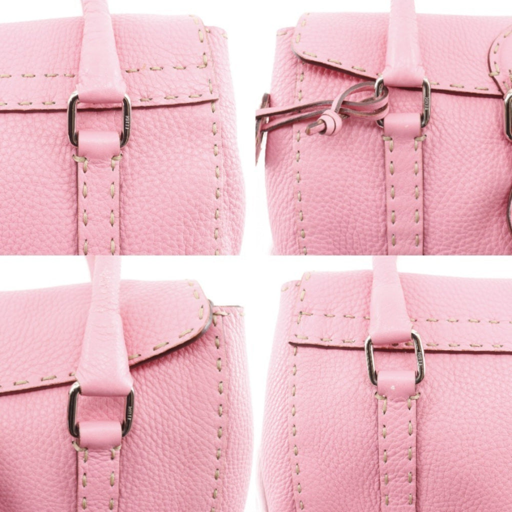 Fendi Selleria Pink Leather Handbag (Pre-Owned)