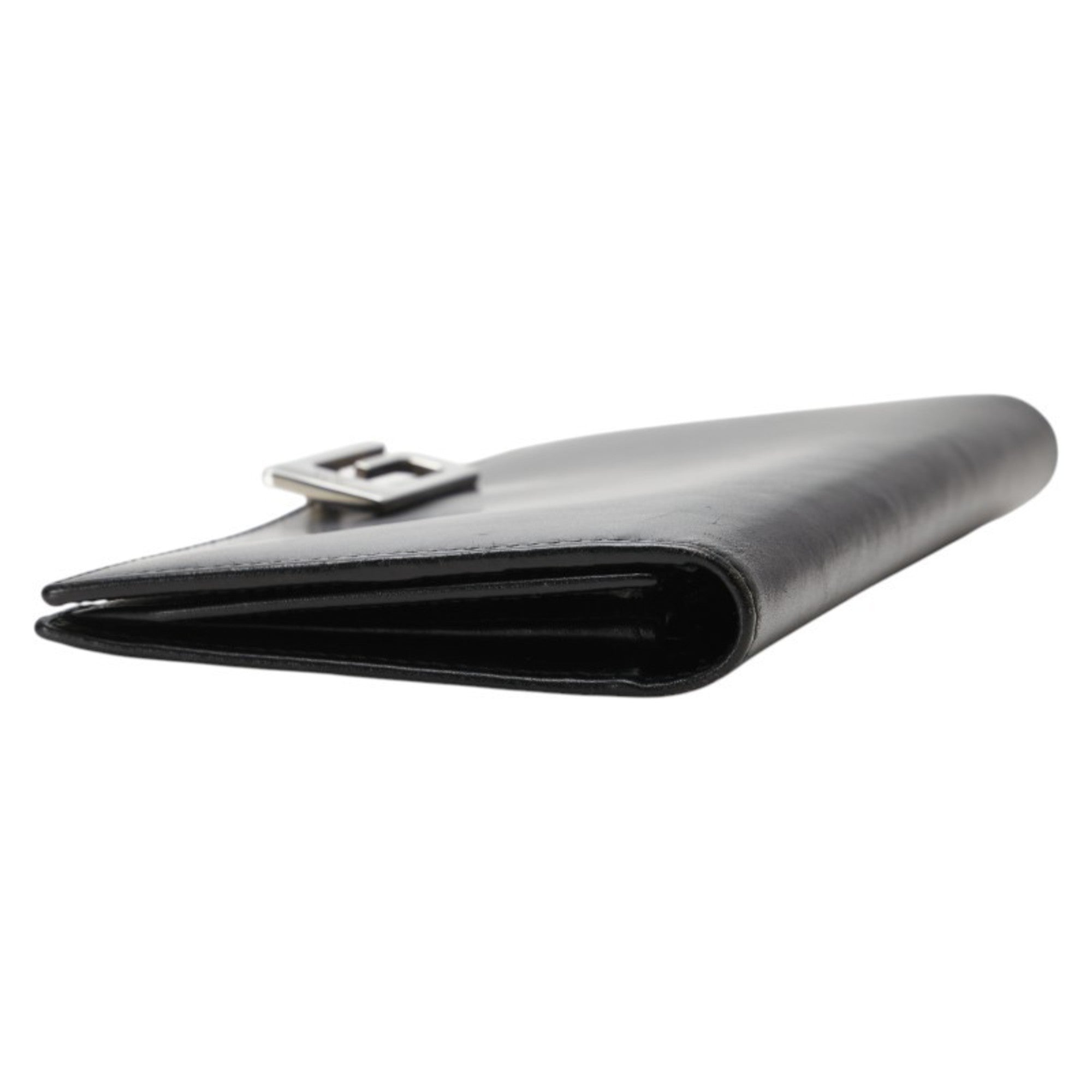Gucci Black Leather Long Wallet (Bi-Fold) (Pre-Owned)