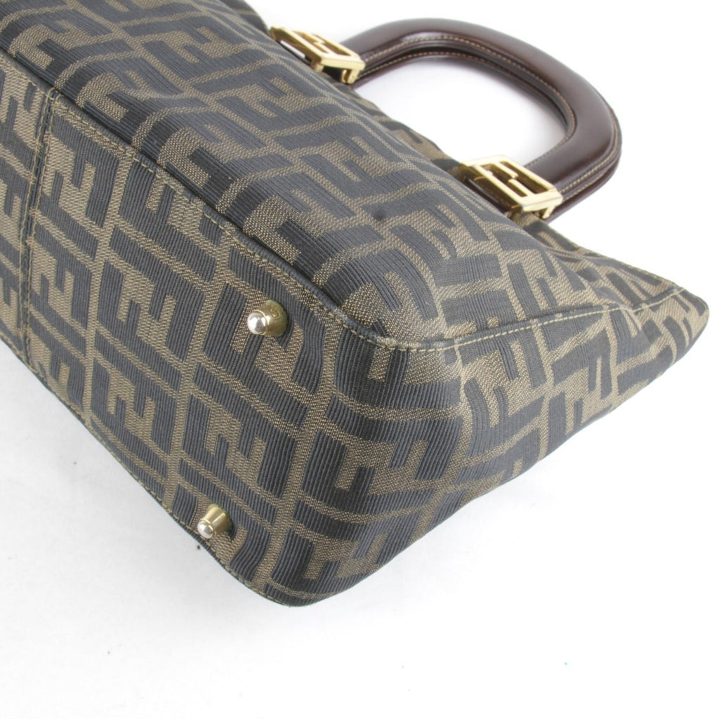 Fendi Khaki Canvas Handbag (Pre-Owned)