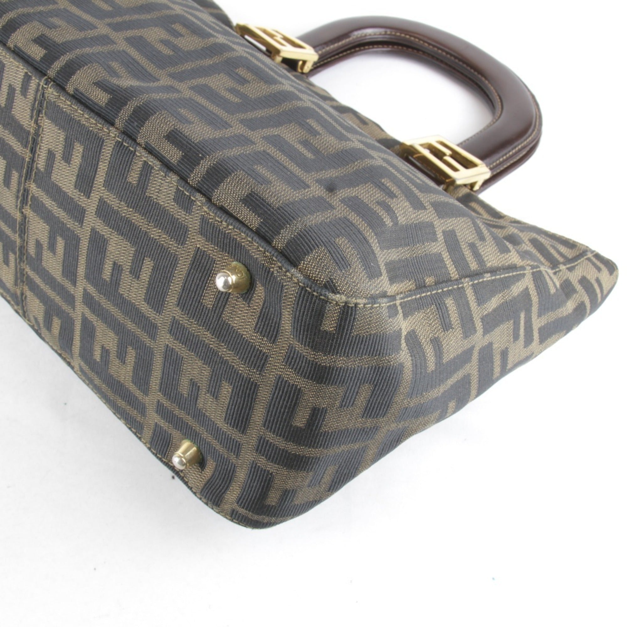 Fendi Khaki Canvas Handbag (Pre-Owned)